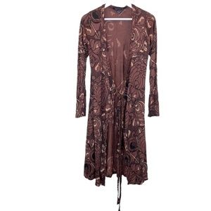 French Connection Floral Brown Long Cardigan